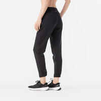 500 women's warm running/jogging trousers - black