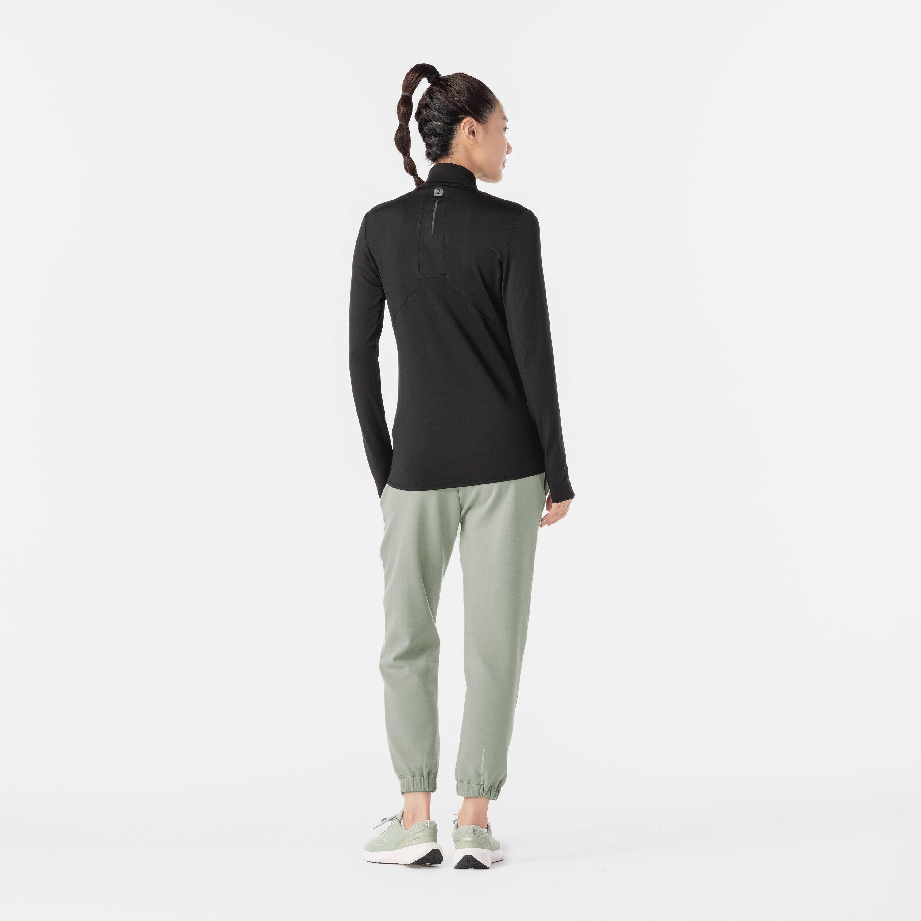 KIPRUN Run 100 Dry Women's Breathable Long-Sleeved Running T-Shirt - Black -  3