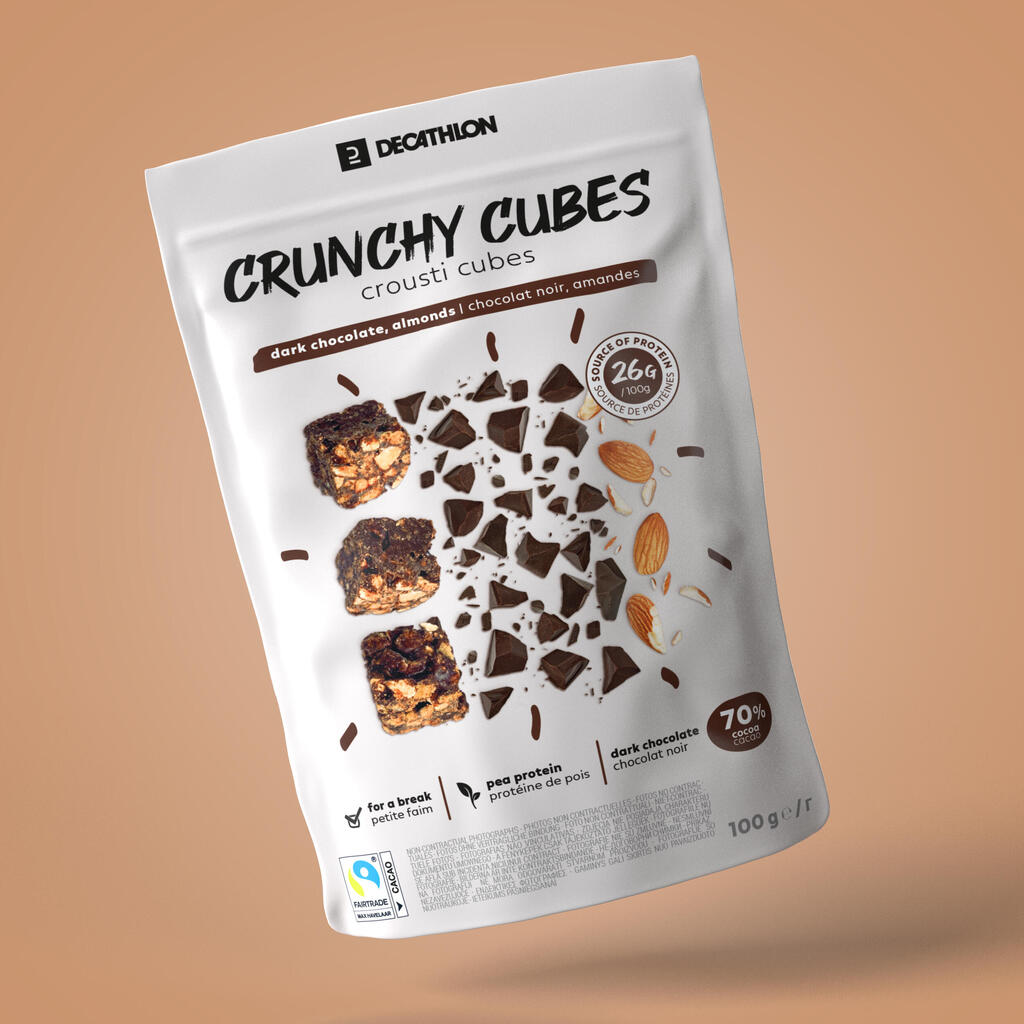 Uzkoda “Crunchy Cubes”, tumšā šokolāde