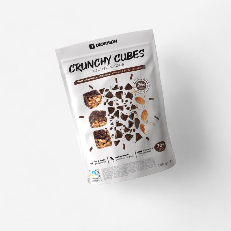 Eiwitrijke tussendoortjes Crunchy cubes chocolade 100 g