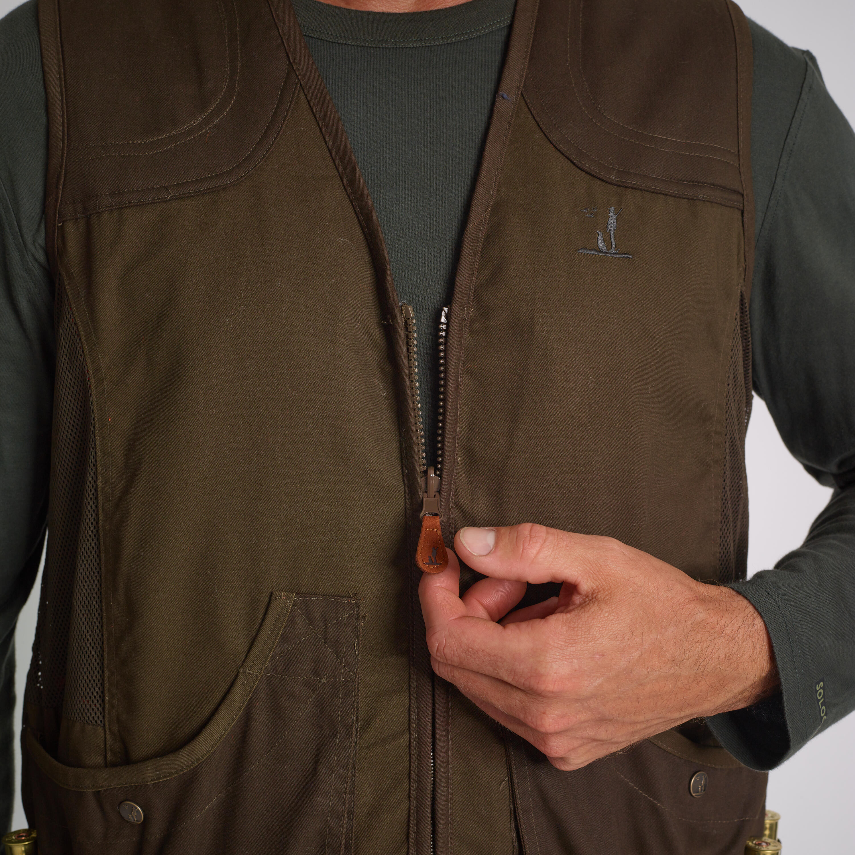 Omkeerbaar vest fluocamo / groen 5/10