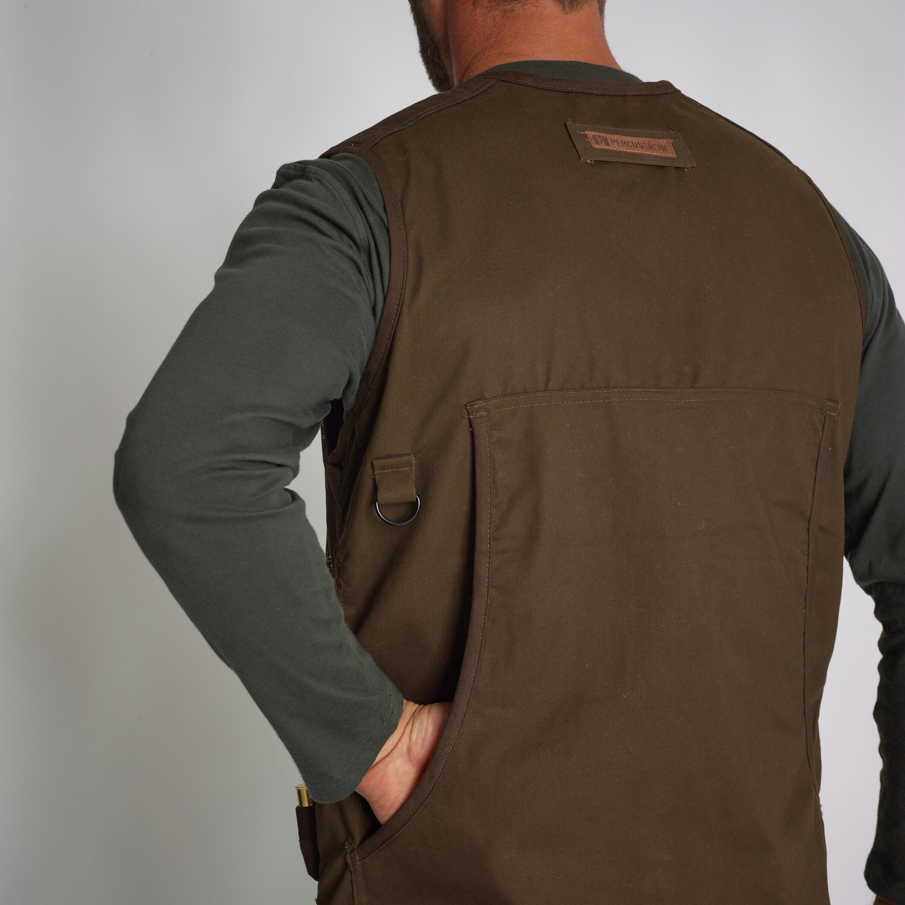 Gilet De Chasse Percussion – Réversible – Camo/Fluo – Warm – Neuf