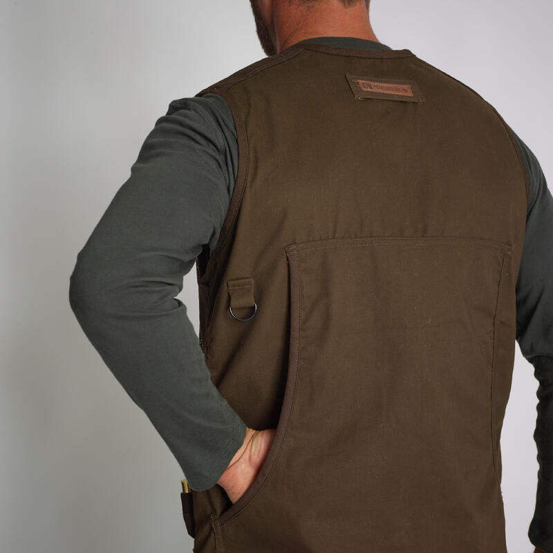 Vestă reversibilă camuflaj fluorescent/verde