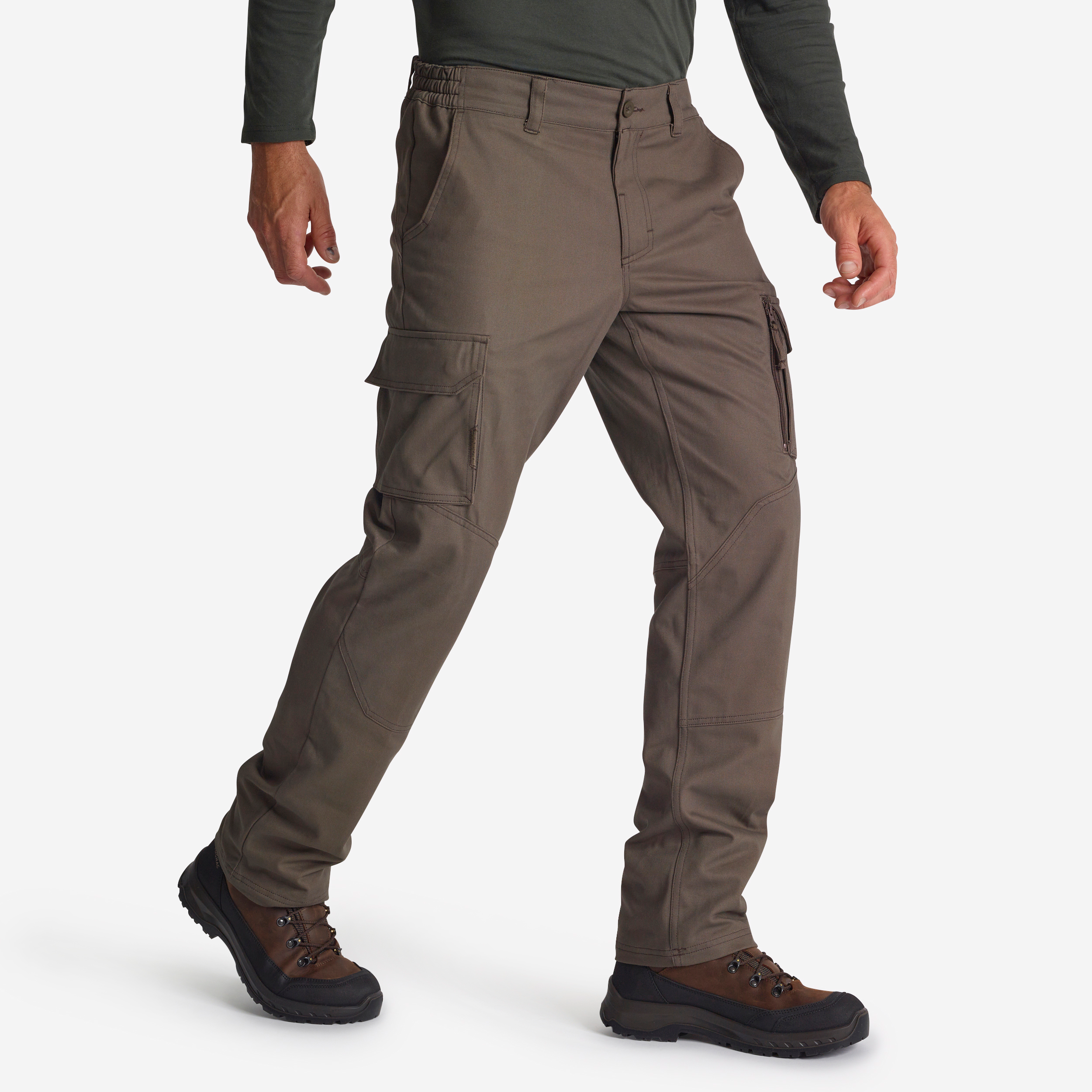 Pantalon chasse résistant et confortable homme - 520 marron - Chasse - Solognac- Clubs - Entreprises - Collectivités - Associations