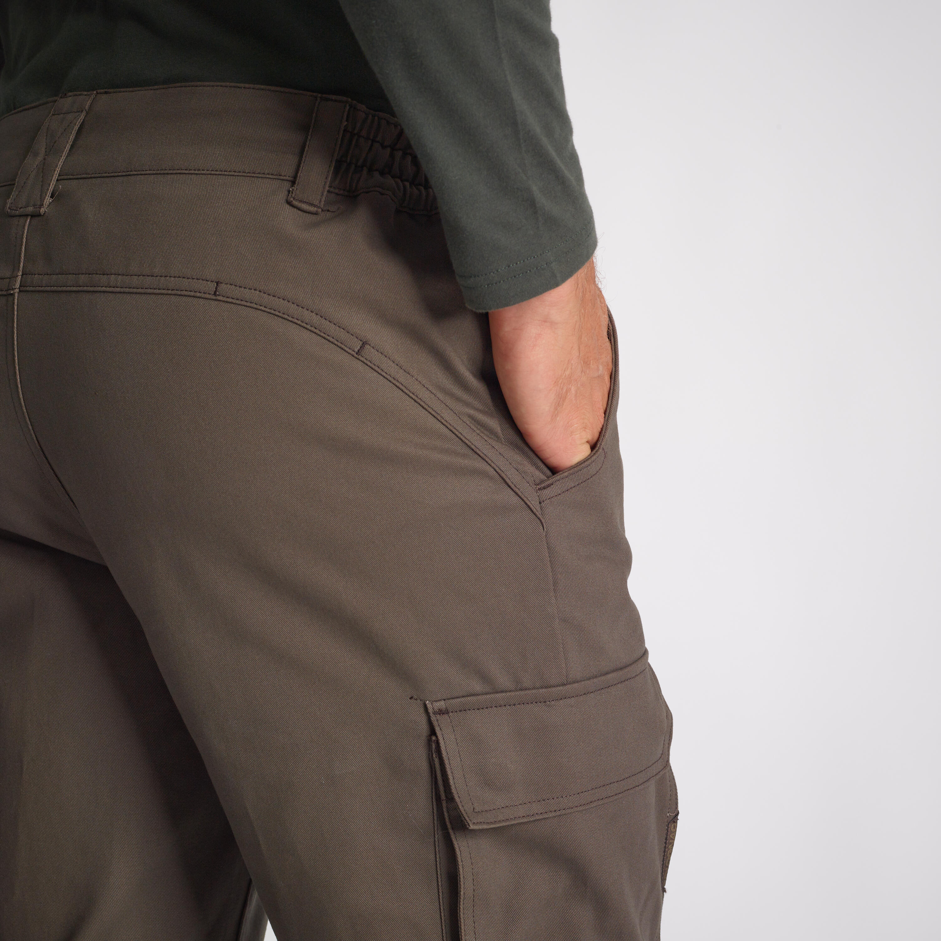 Pantaloni caccia uomo 520 comodi e resistenti marroni 3/7