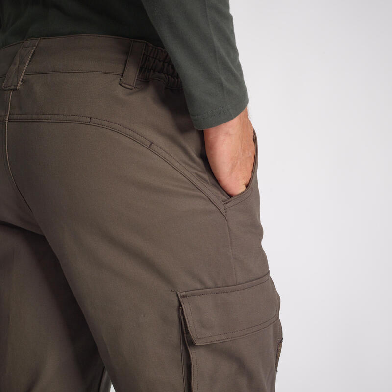 Pantaloni caccia uomo 520 comodi e resistenti marroni