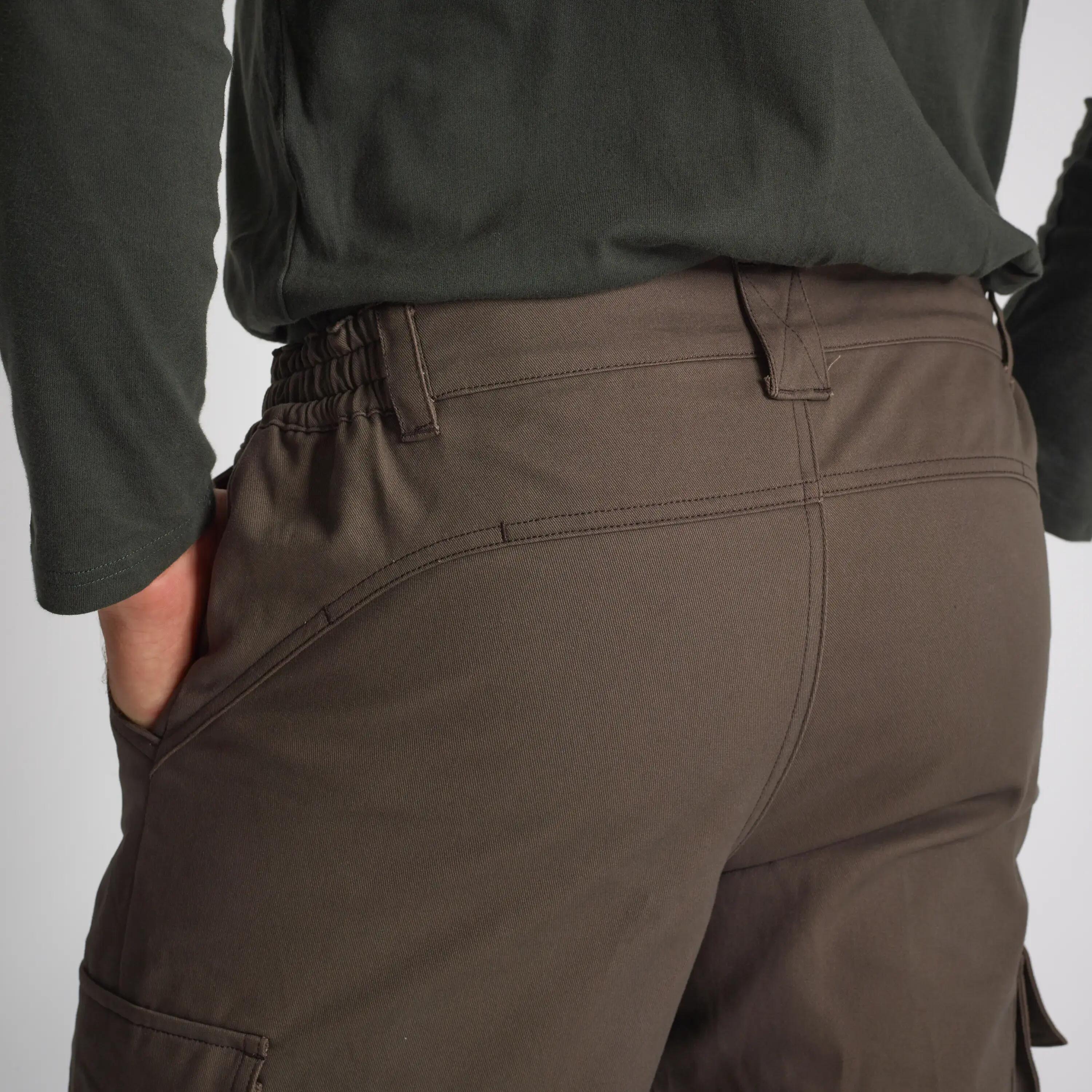 Men Tactical Cargo Trousers - Double Inseam Tear Resistance - SG520 - Brown -  4