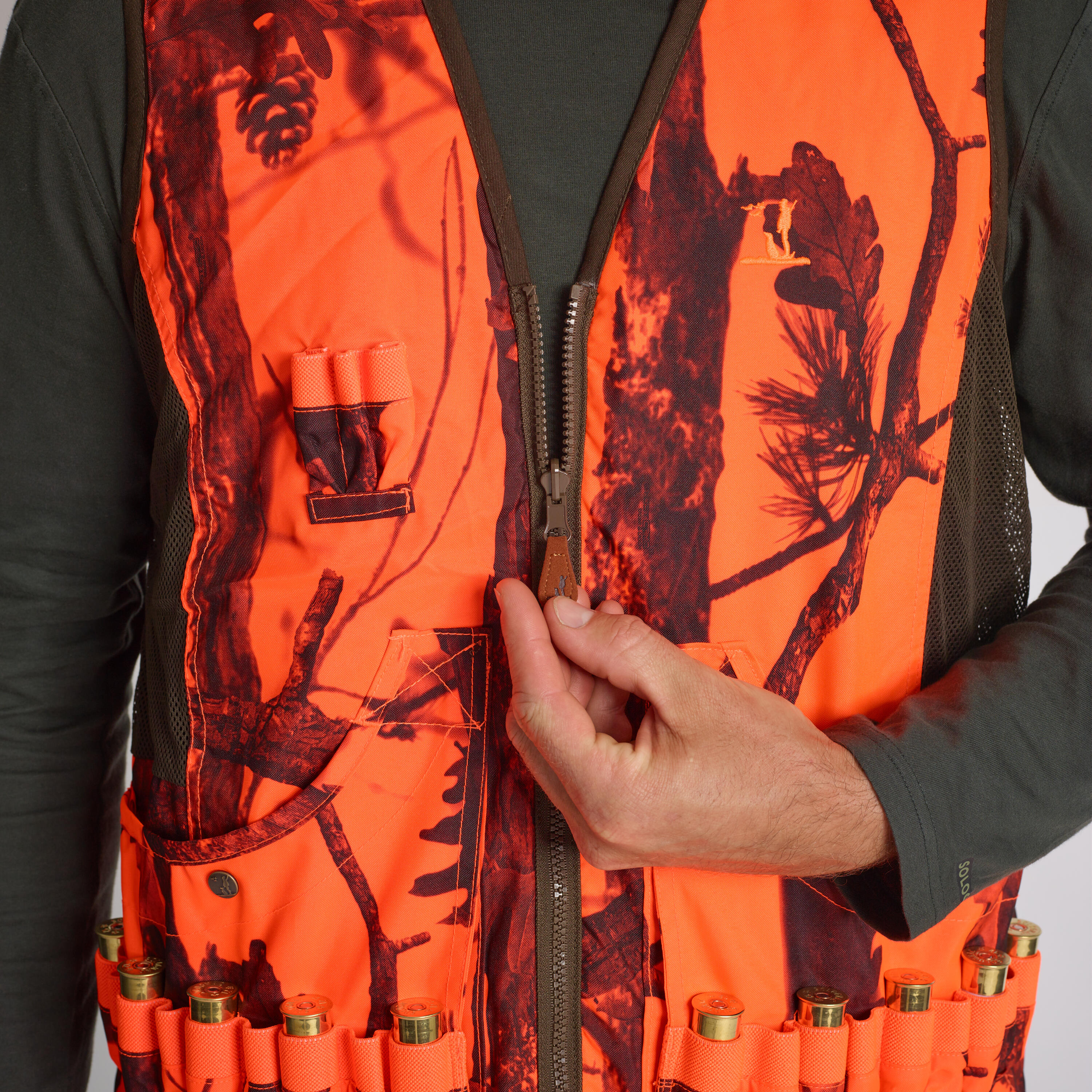 PERCUSSION Obojstranná vesta Percussion maskáčová reflexná/zelená 2XL · záber 7