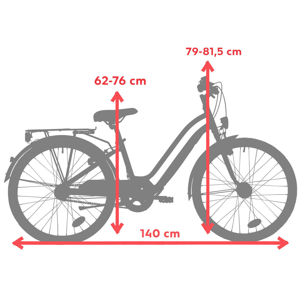 Kinderfahrrad City Bike 20 Zoll Elops 900 rot