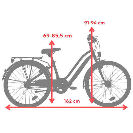 Παιδικό ποδήλατο πόλης 24" 9-12 ετών Elops 500