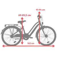 Vaikiškas miesto dviratis „Elops 500“ su 24 col. ratais, 9–12 m. vaikams
