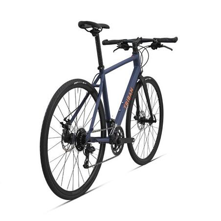 Велосипед 120 Disc з прямим кермом для велотуризму - Темно-синій/Помаранчевий