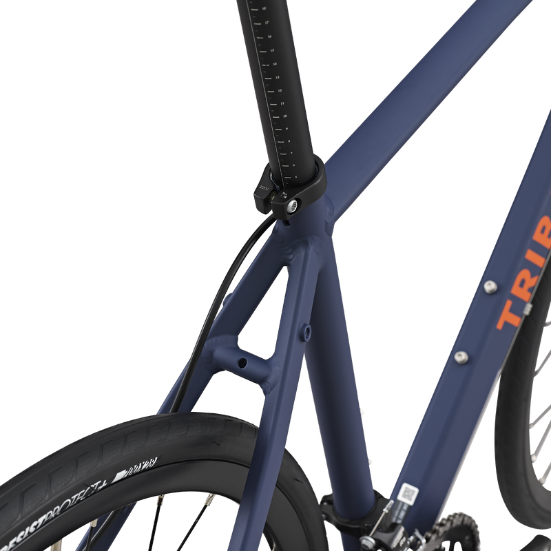 Velo Route Cyclotourisme RC120 Flat Bar Disque Marine Orange pour les clubs et collectivites Decathlon Pro