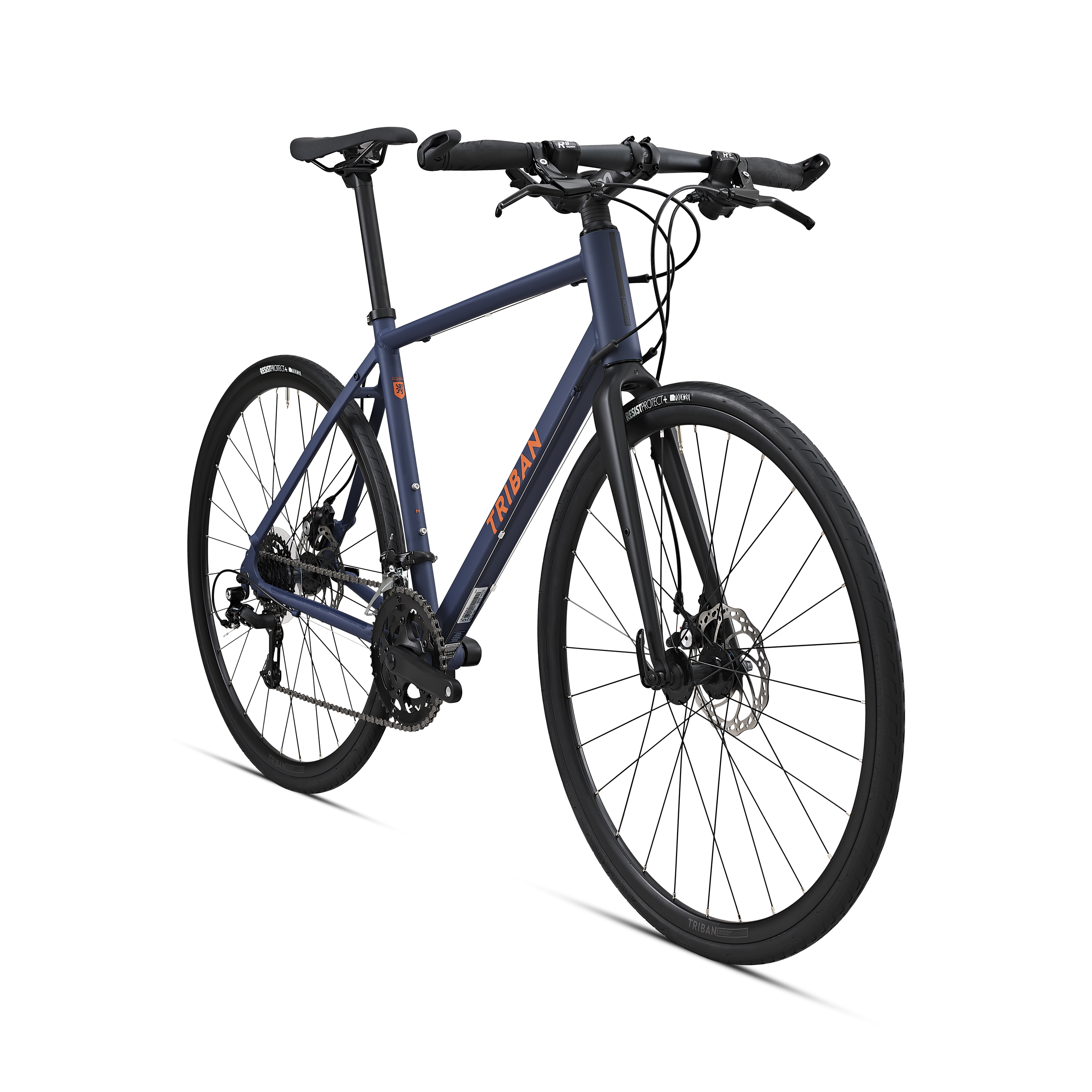 Rennrad Endurance RC120 Flat Bar Blau TRIBAN Decathlon