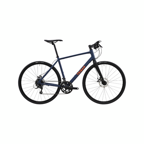 Vélo Route Cyclotourisme RC120 Flat Bar Disque Marine Orange