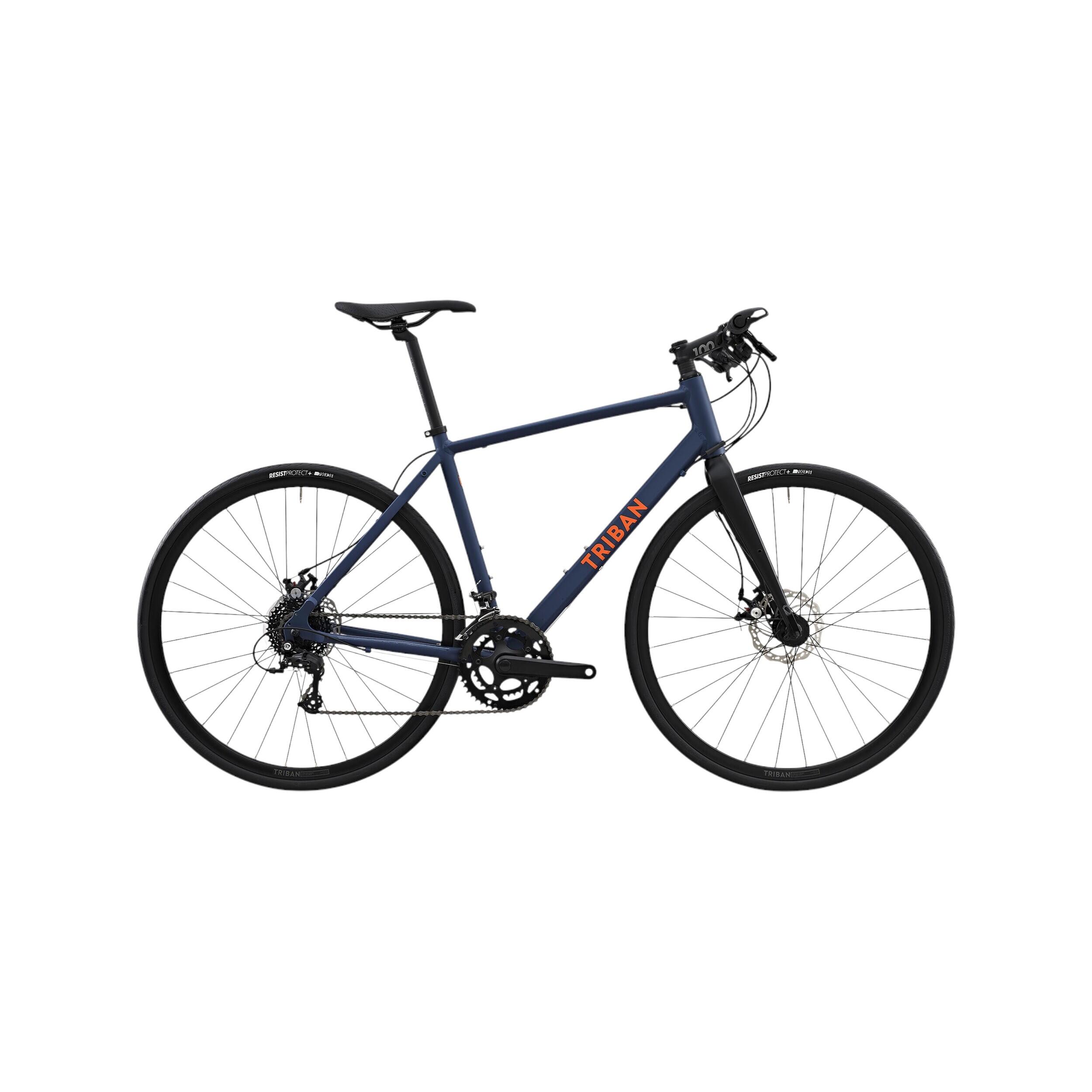Triban - Vélo Route Cyclotourisme Rc120 Flat Bar Disque Marine Orange - Vélo Route - Velos Et Equipements Route - - 44l - Decathlon