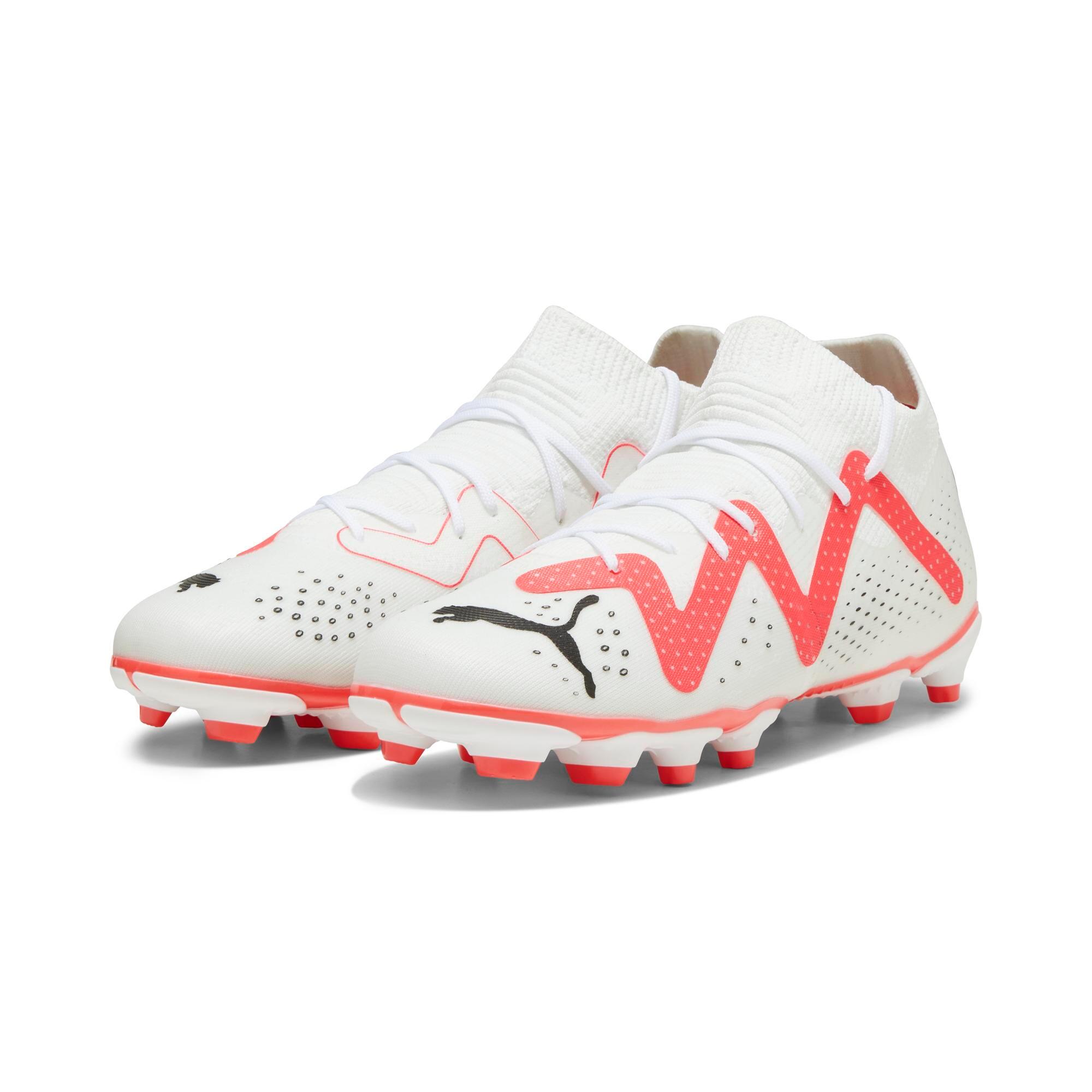 Kids' FG/AG Future Match - White/Red 3/5