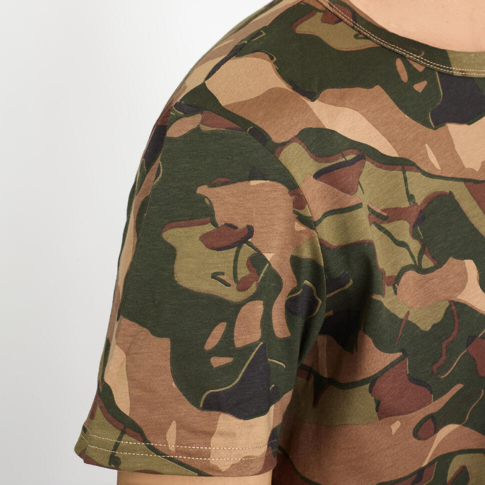 Koszulka dla dzieci Solognac camo woodland