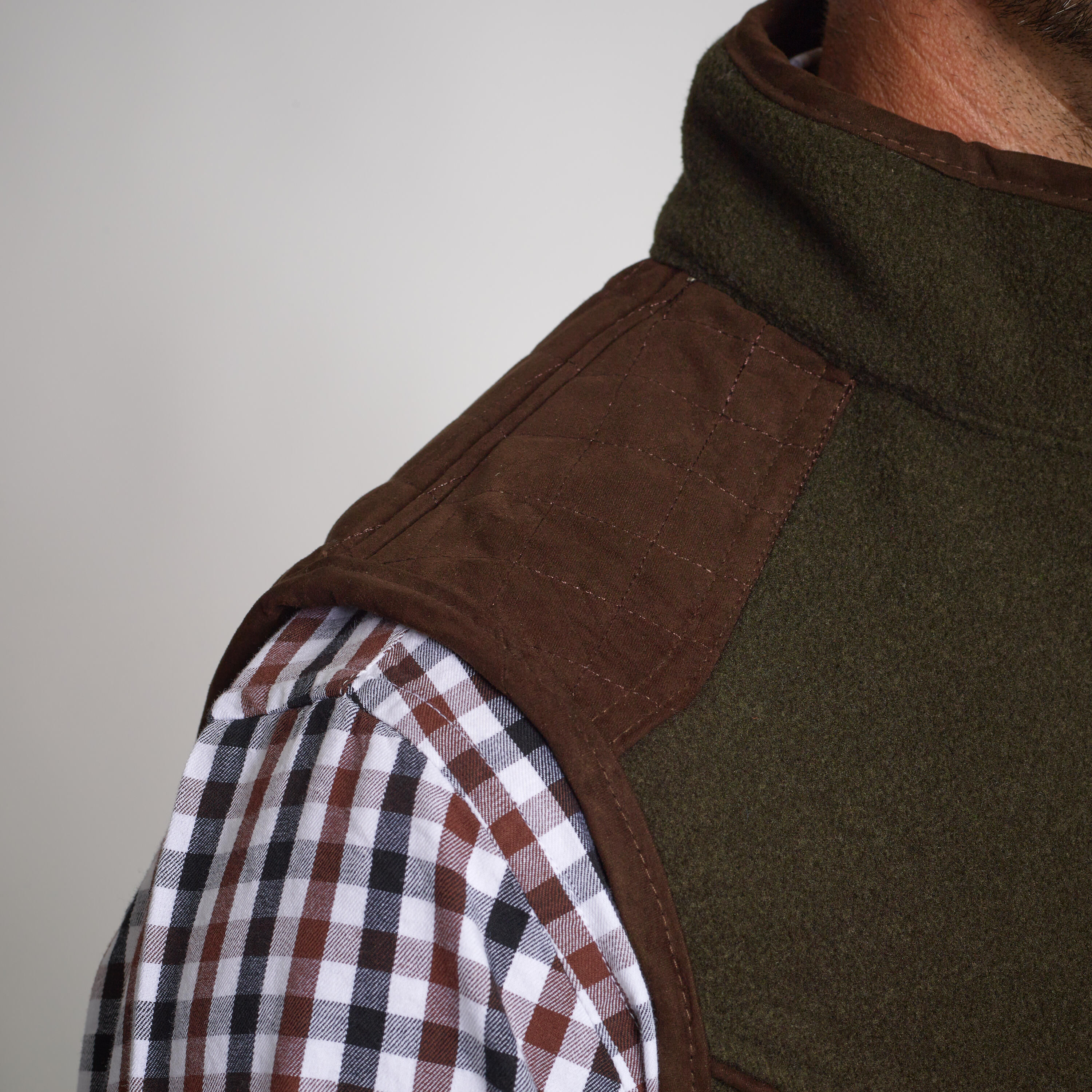 VERNEY CARRON PRESLY BROWN FLEECE VEST