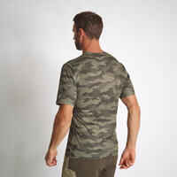 Short-sleeved hunting t-shirt 100 green camo