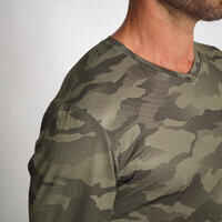 Short-sleeved hunting t-shirt 100 green camo