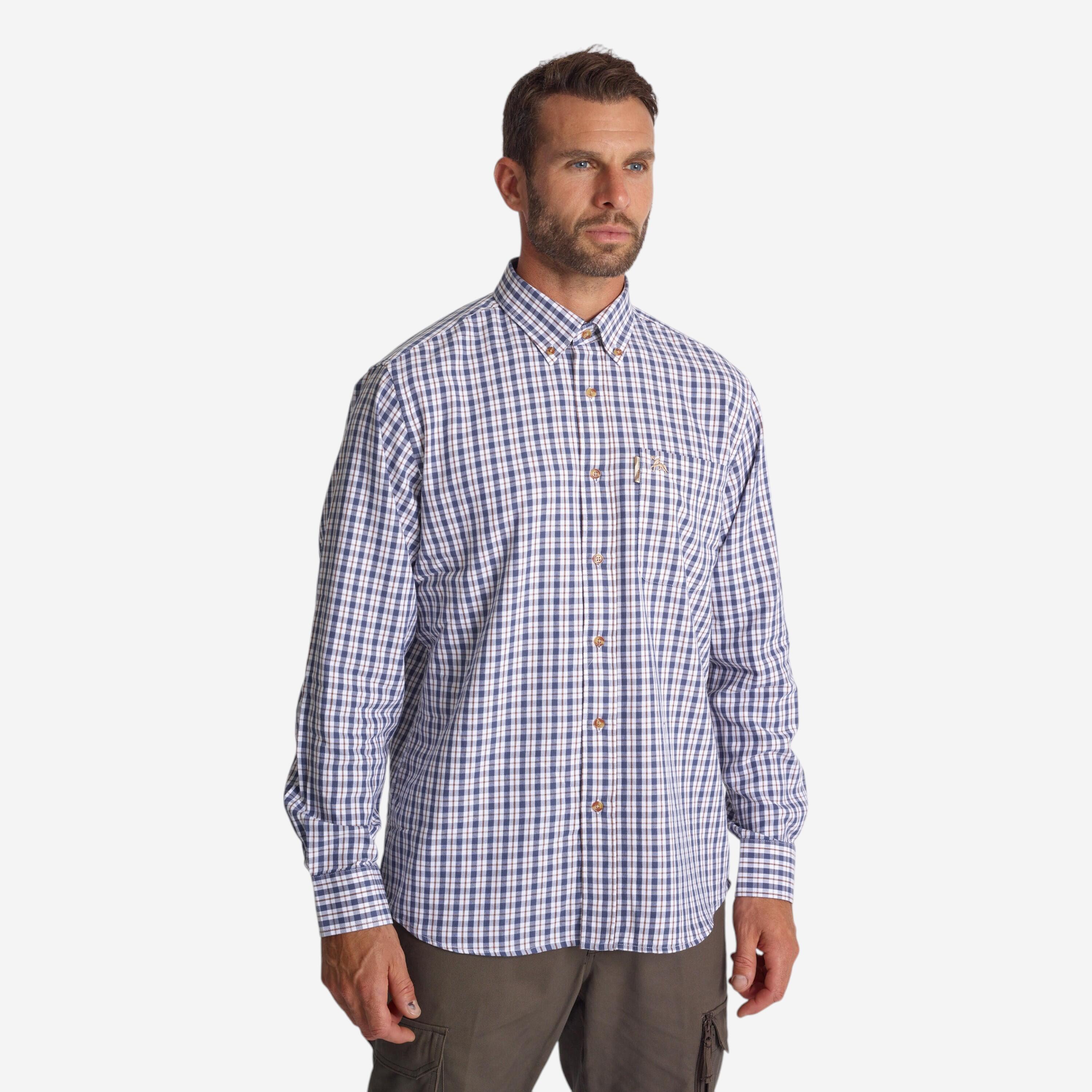 LIGNE VERNEY-CARRON Camicia VERNEY CARON scacchi blu-marrone