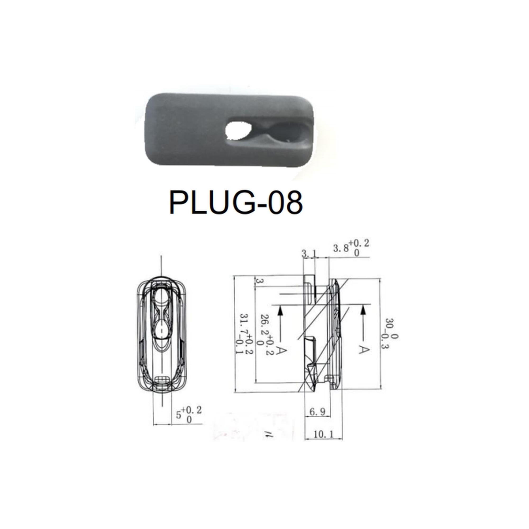 BTWIN Plug voor doorvoer 2 kabels BTWIN SPEED 900E / E-GRVL 500