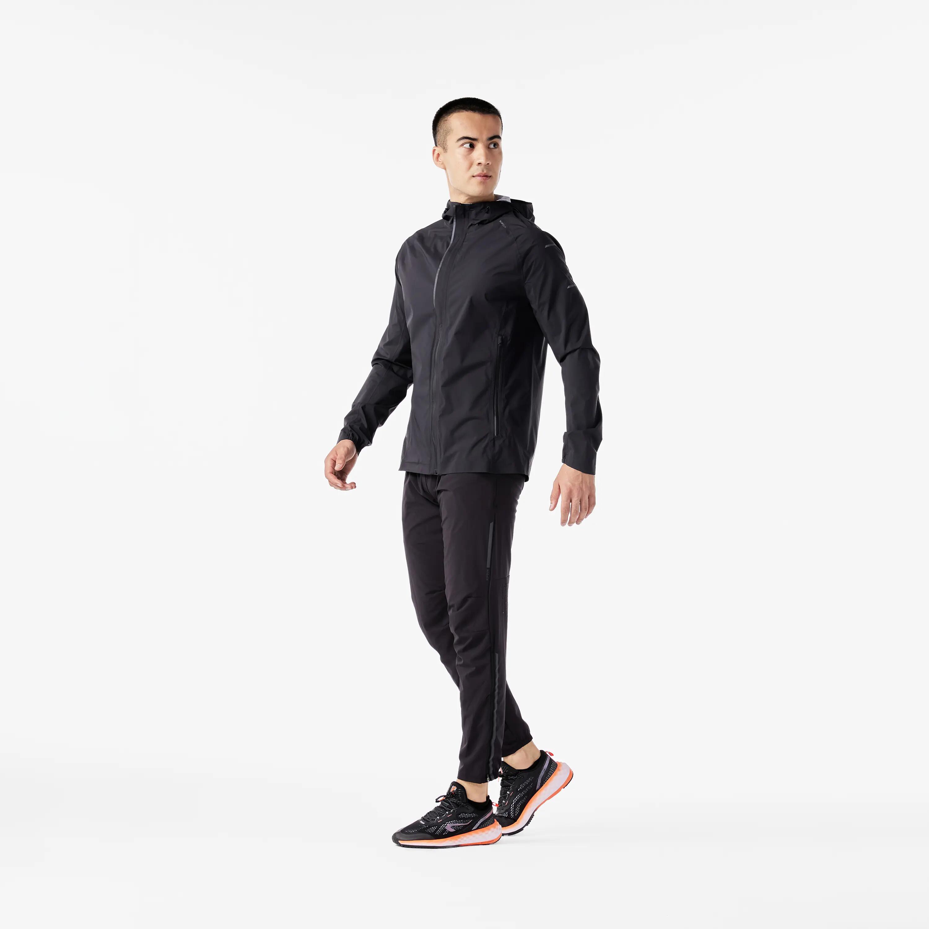 Men's KIPRUN Run 500 Fitted trousers - Black 8/9