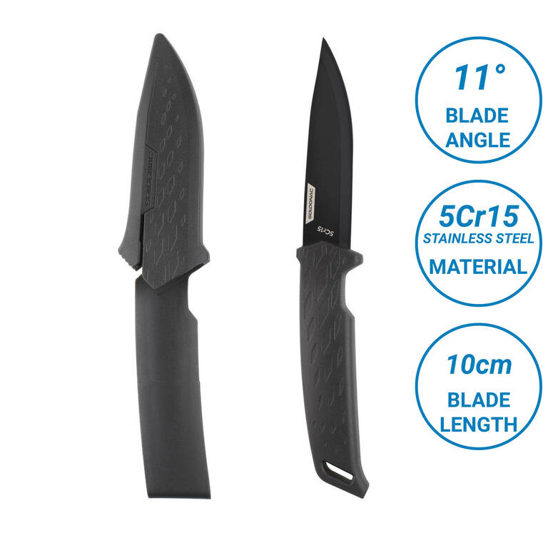 Multi-function Knife Sika 100 Grip Fixed Blade - Black