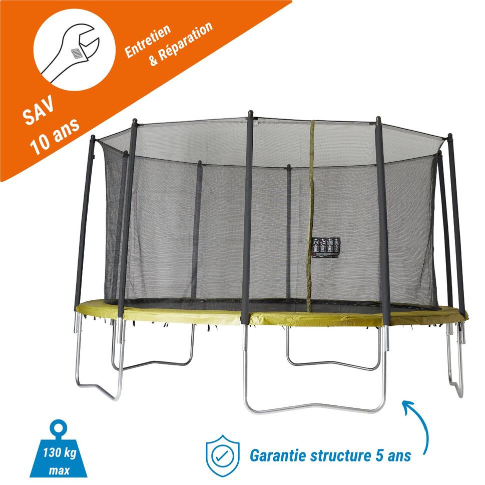 TRAMPOLINE ROND 420 AVEC FILET DE PROTECTION DOMYOS Decathlon
