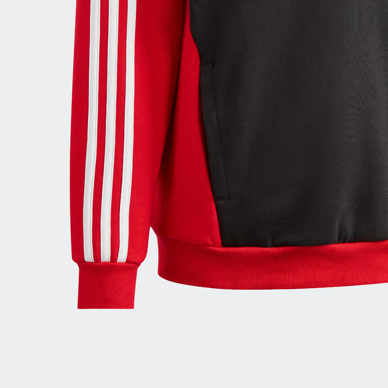 ADIDAS Kapuzenpullover Kinder - rot/schwarz 