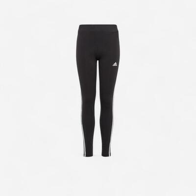 Leggings ginnastica bambina ADIDAS 3 STRISCE neri