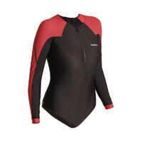 Crno-rubin ženski jednodelni kupaći kostim KAMY LONG