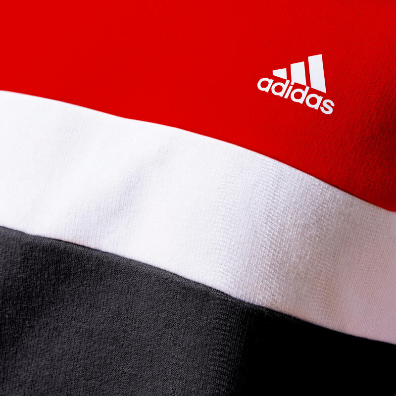 Sweat à capuche adidas enfant rouge noir