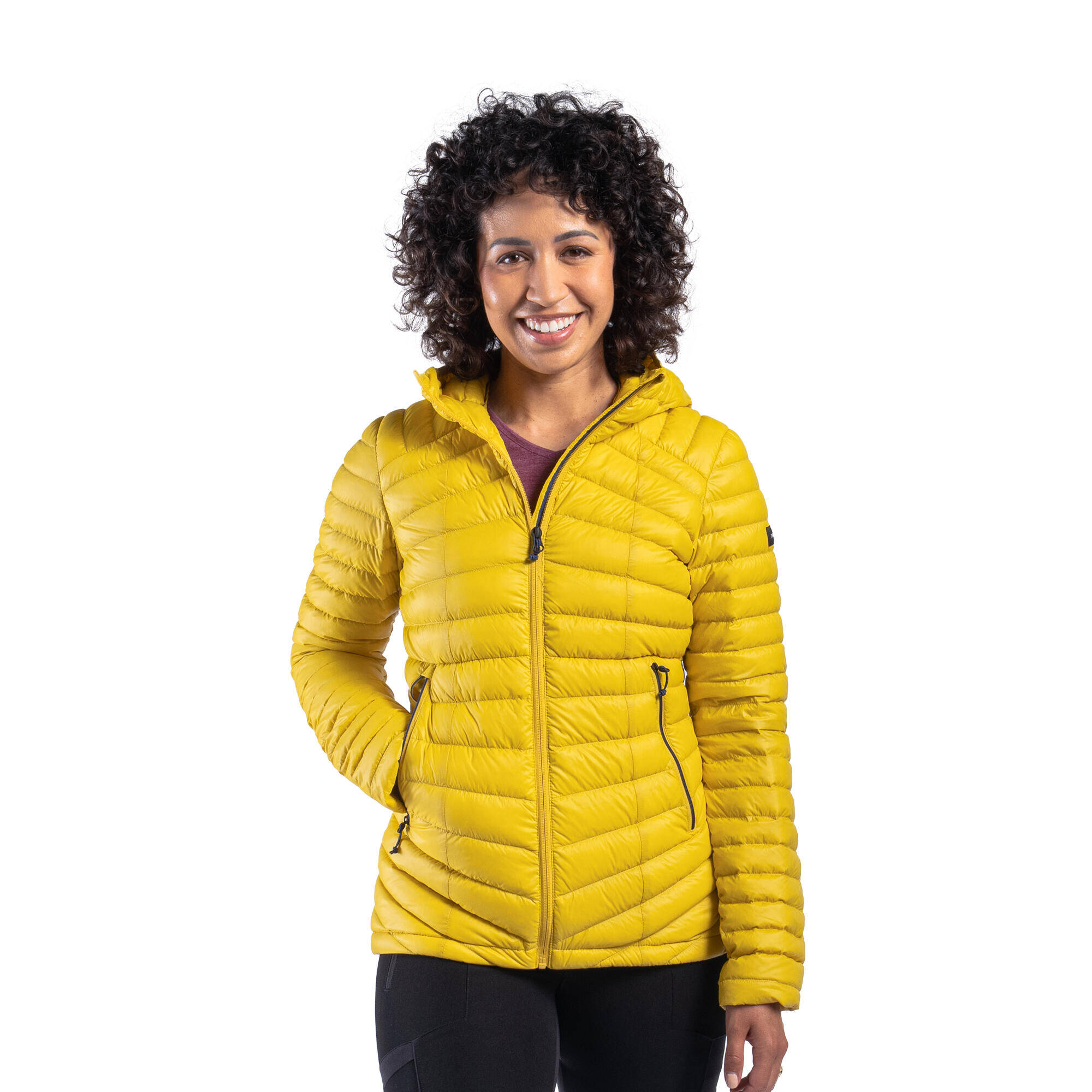 Women Trekking Down Jacket MT100 -5°C Yellow -  5
