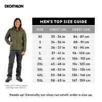 Men’s hooded down hiking jacket -5°C, MT100 - Green