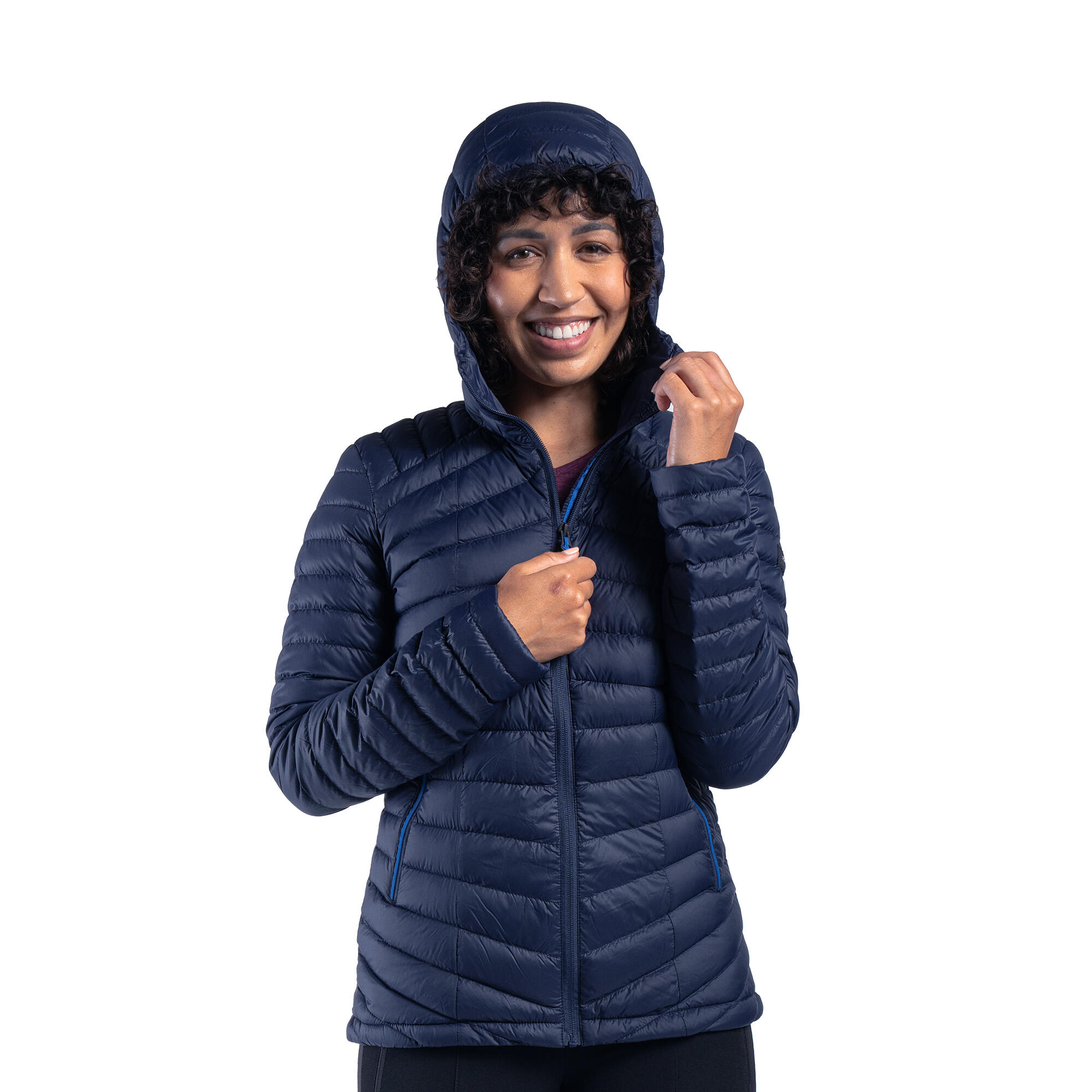 Women Trekking Down Jacket MT100 -5°C Navy