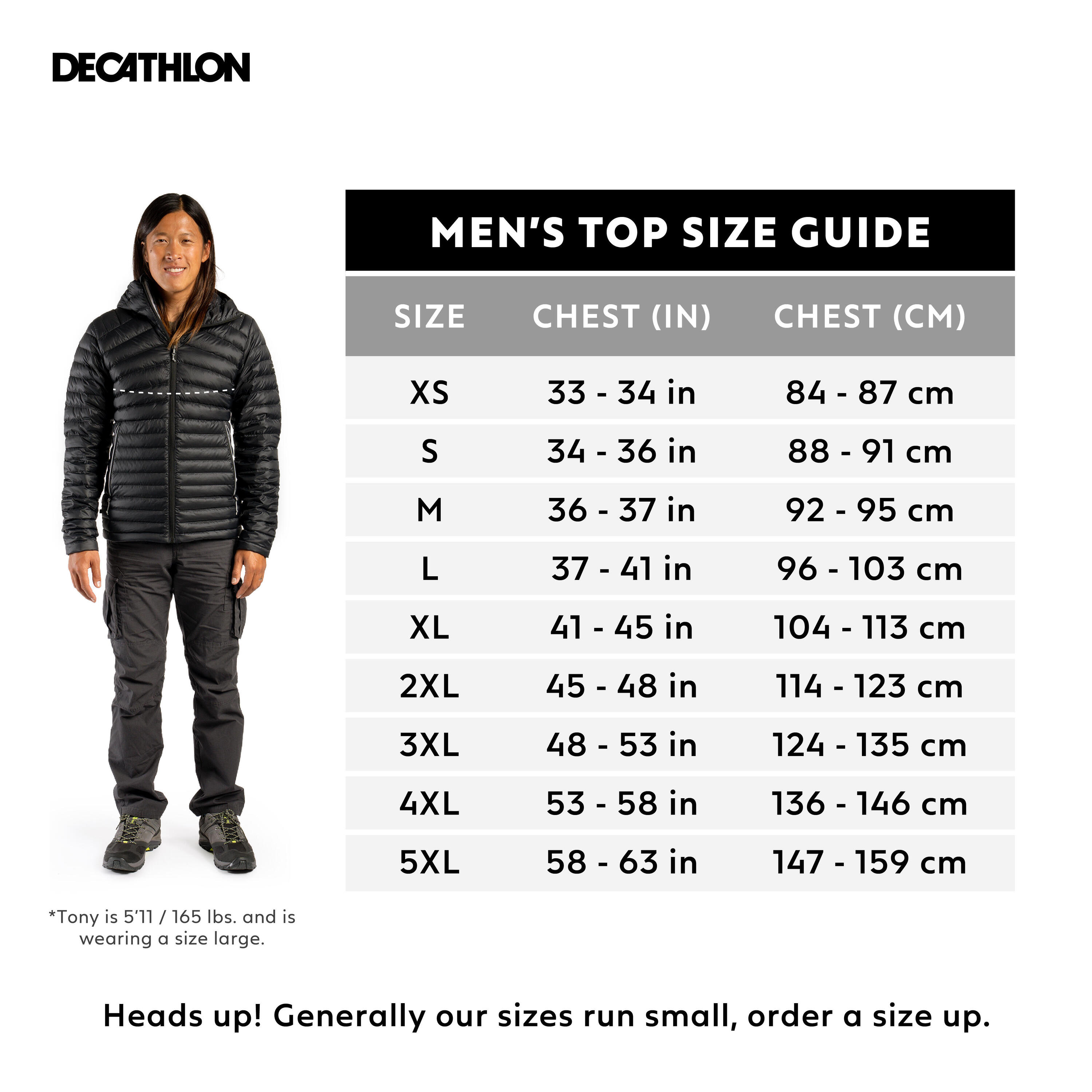 Men's Mountain Trekking Hooded Down Jacket - MT100 -5 °C 9/11