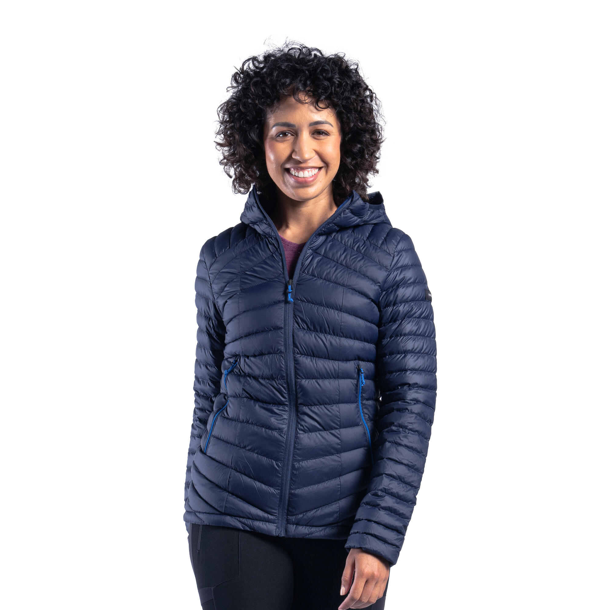 Women's Padded Winter Jacket – MT 100 Turquoise - [EN] ash blue - Forclaz -  Decathlon