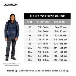 Men's Mountain Trekking Hooded Down Jacket - MT100 -5 °C