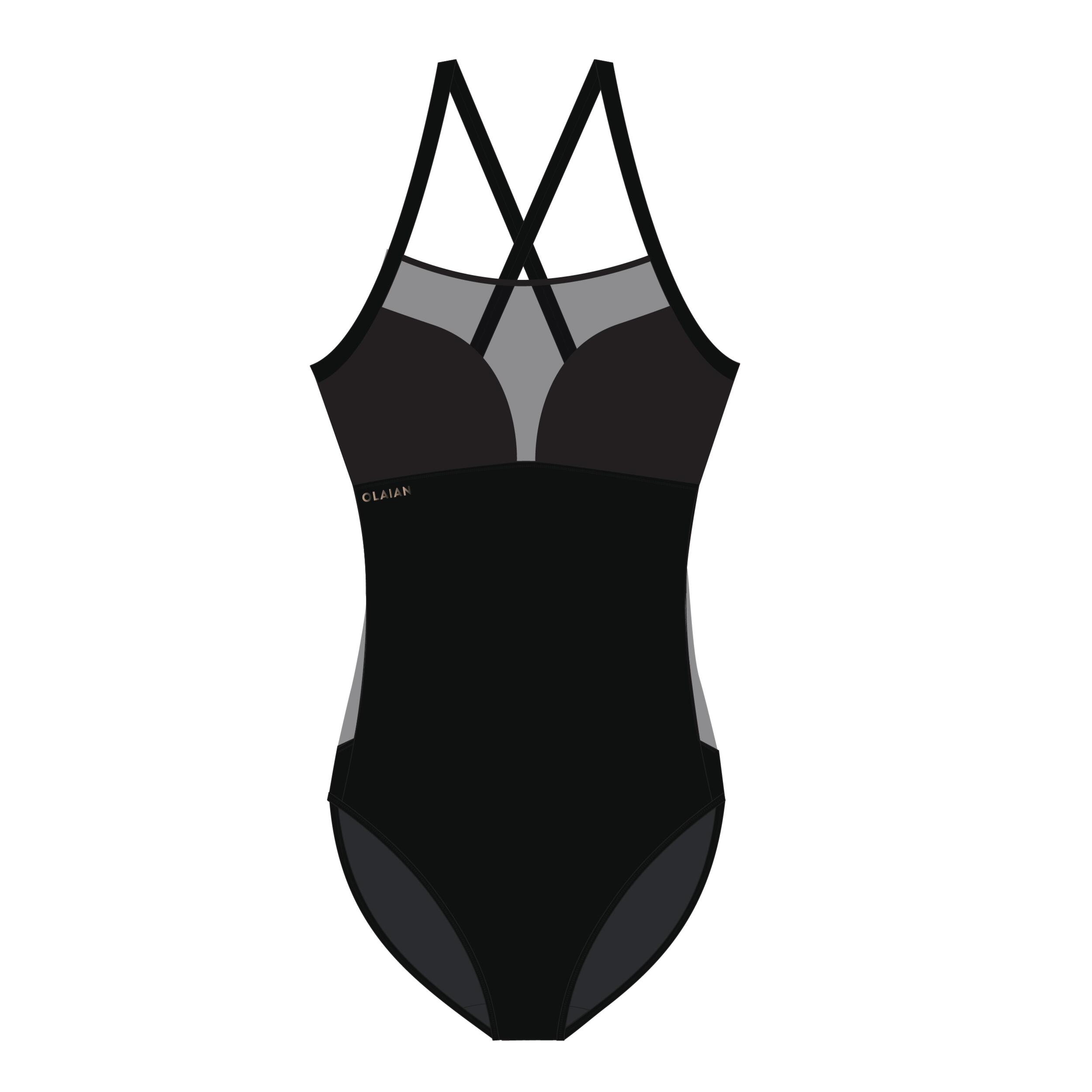 Traje de baño de surf negro para mujer Elise 7/7