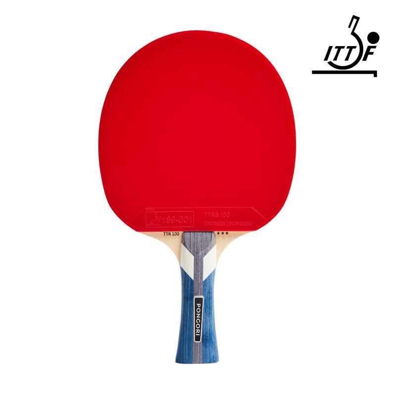 School Table Tennis Bat TTR 100 3* All-Round
