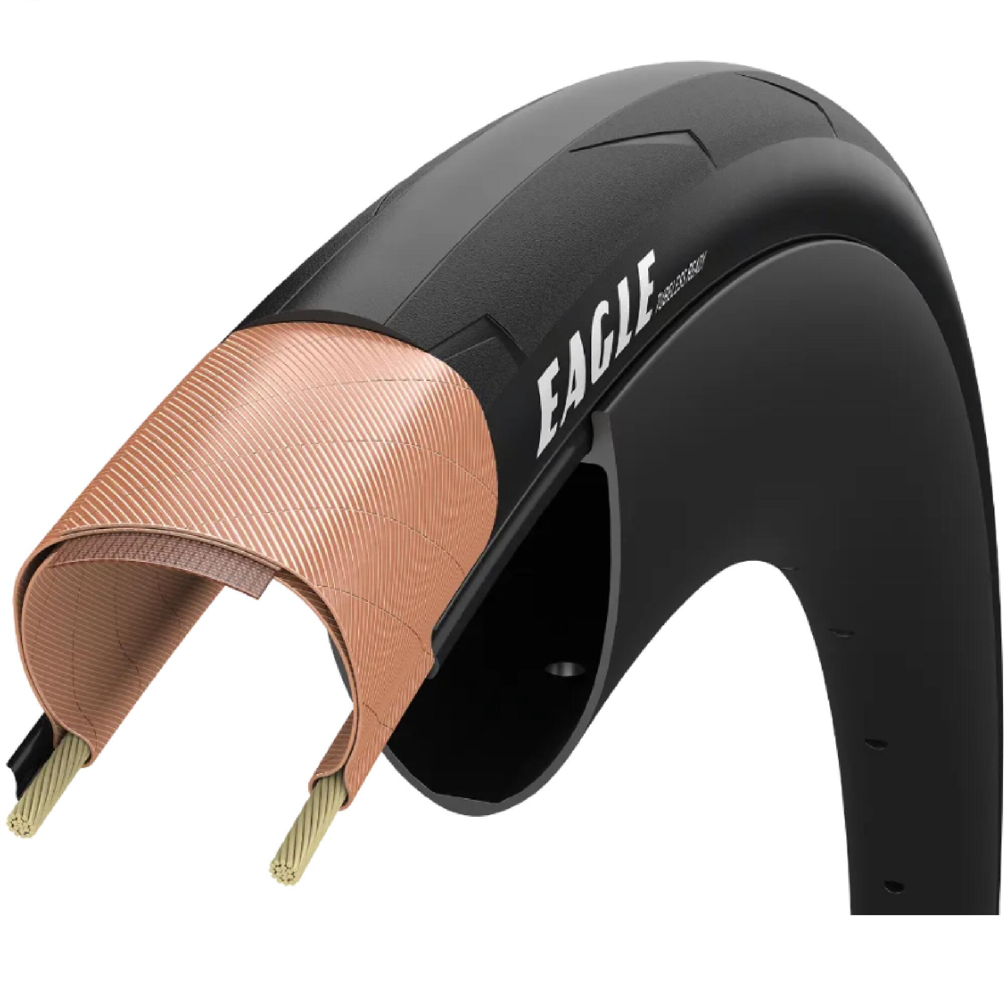 Eagle Tubeless Ready Road Bike Tyre Black