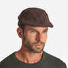 Water-repellent tweed flat cap  brown