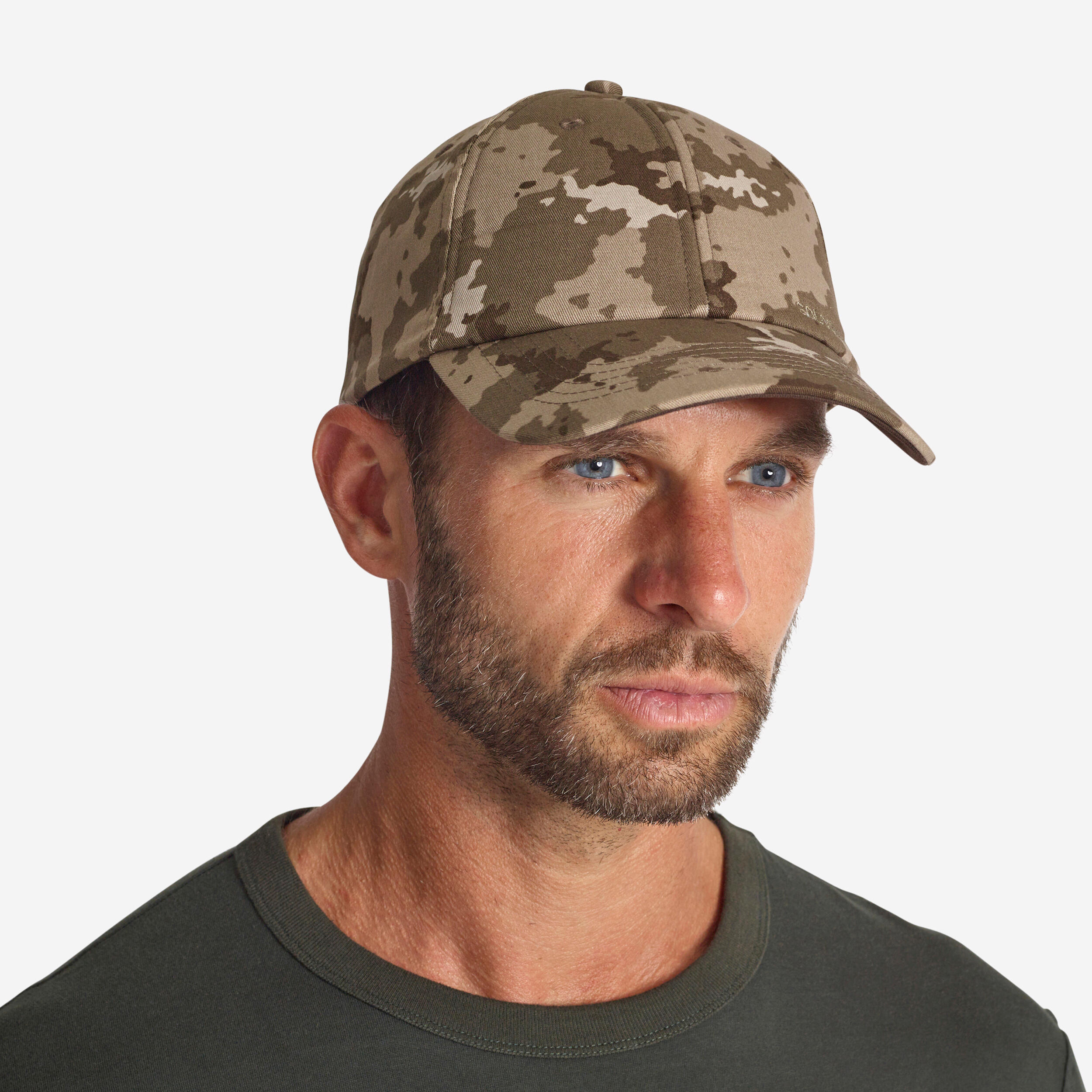 casquette chasse steppe 100 camouflage island - solognac