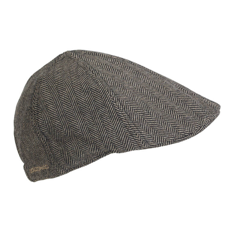 Flat Tweed Cap - Beige