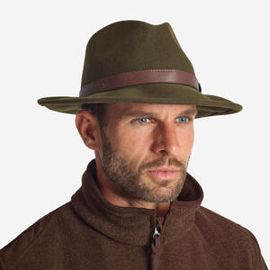 Sombrero Caza Solognac 100 Adulto Verde Fieltro Perlante
