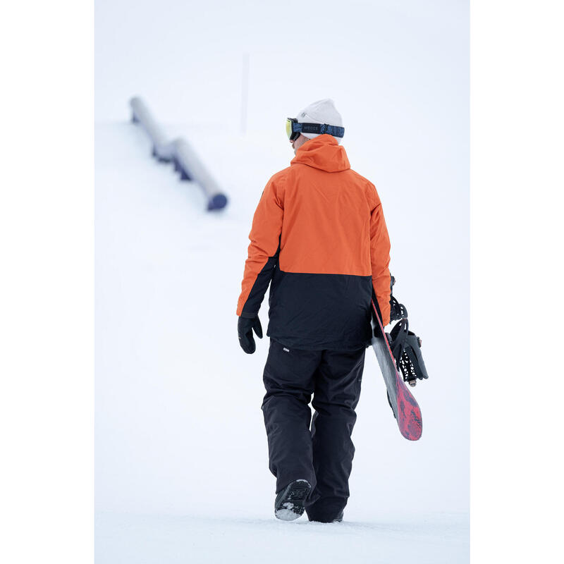 Pantalon de ski et snowboard résistant et imperméable homme, SNB 500 noir