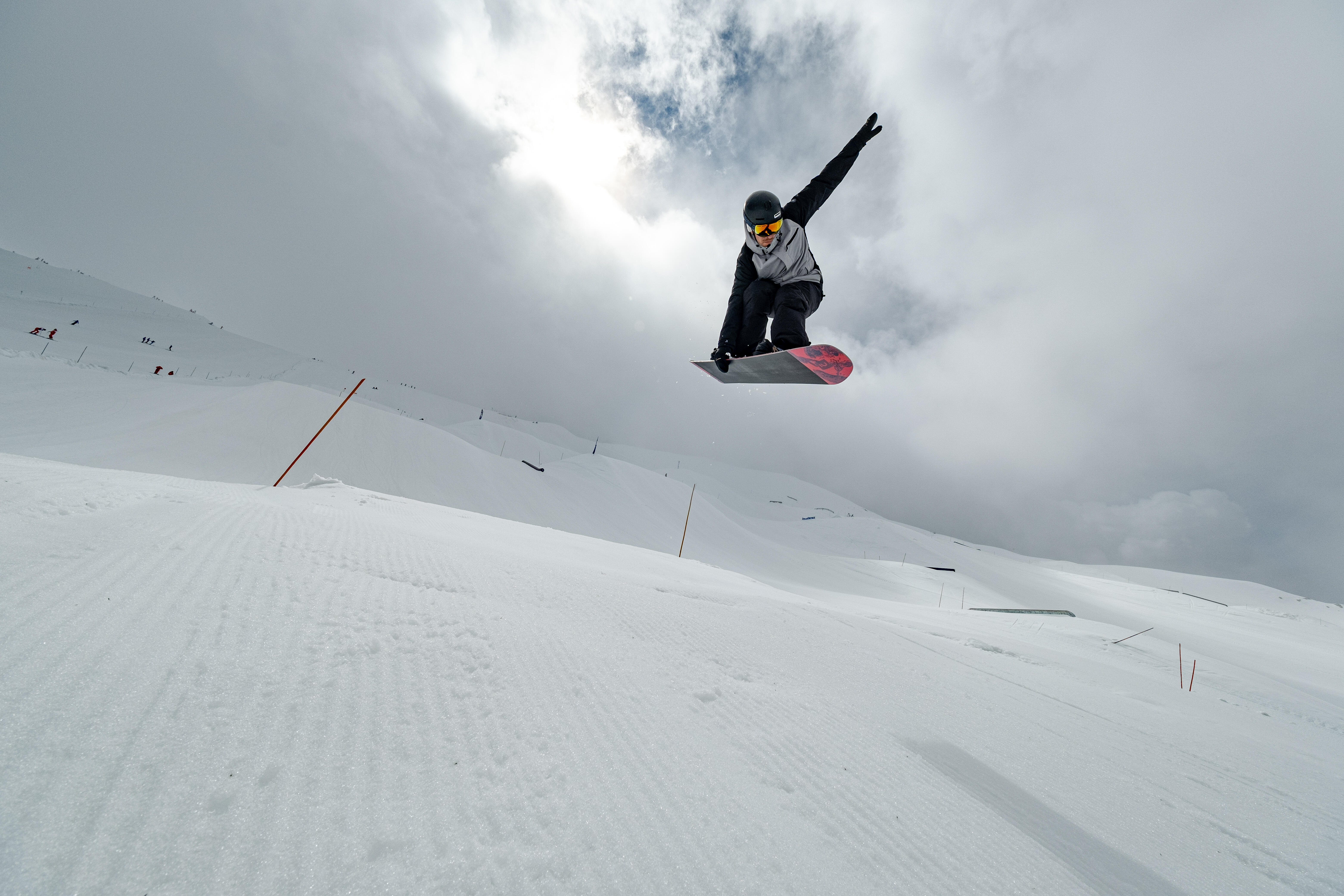 Men’s Snowboard Jacket - SNB 100 Grey/Black - DREAMSCAPE