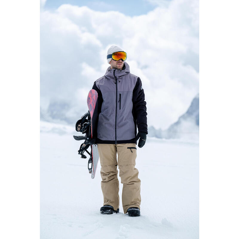 Geacă snowboard compatibilă ZIPROTEC SNB 500 Mov Bărbați